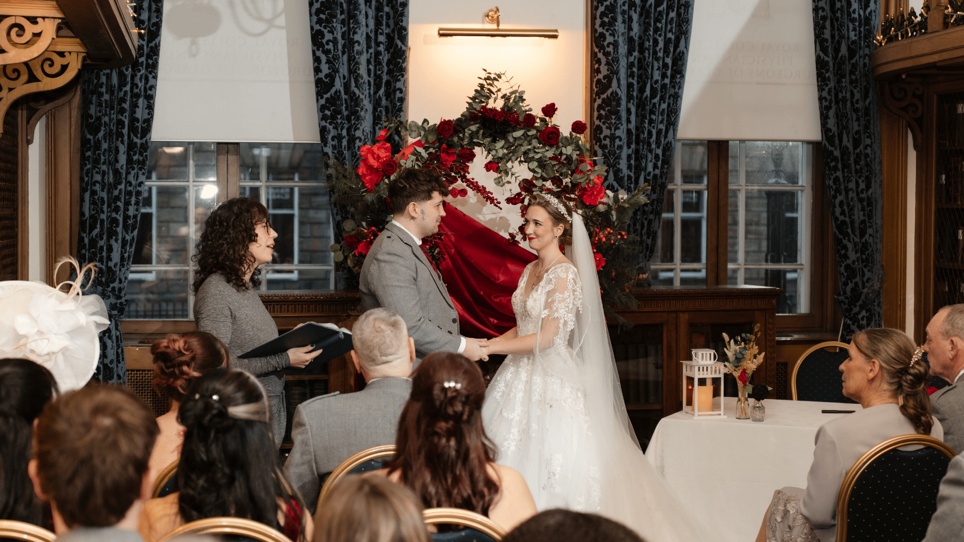 Rebecca and Jamie in the lower library