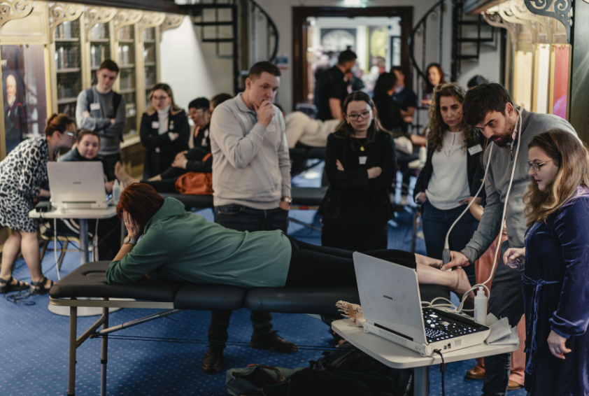 Students at a practical demonstration