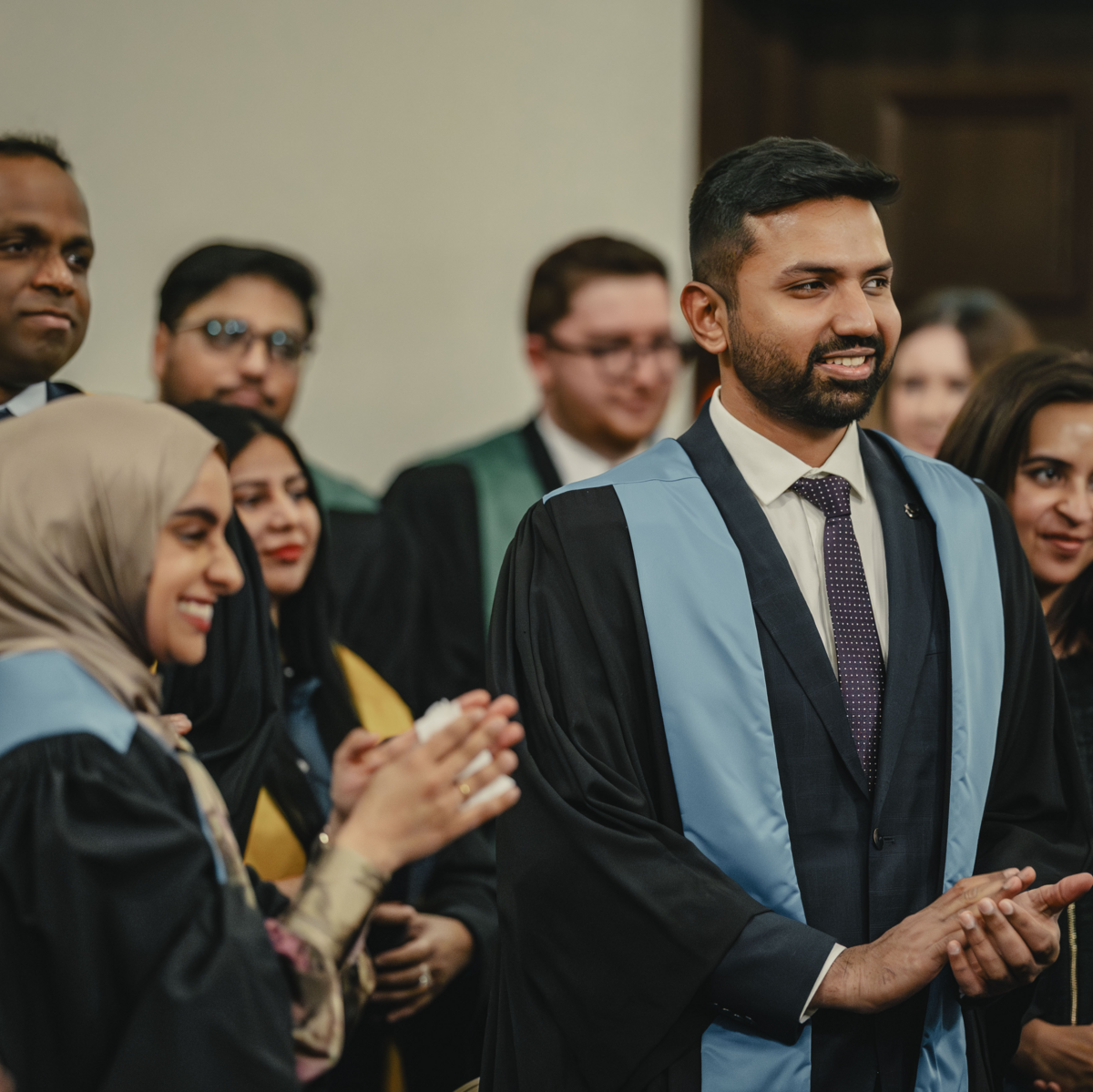 diplomats celebrating at their ceremony