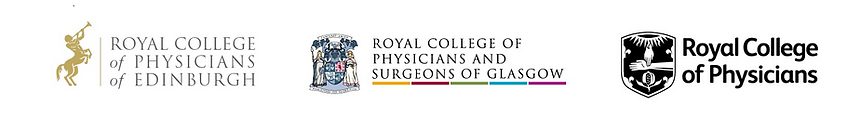 college logos of physicians of Edinburgh, physicians and surgeons of Glasgow and royal college of physicians