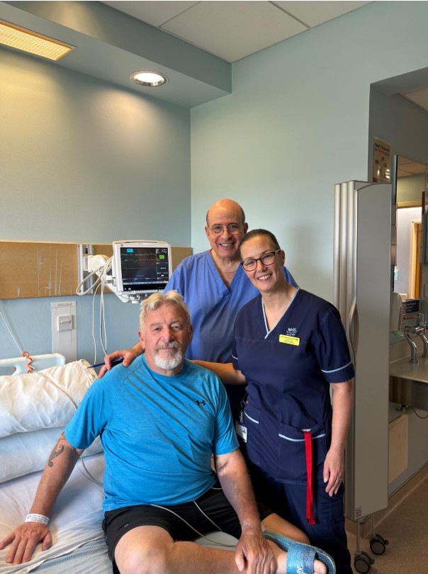 Patient with the team at the Golden Jubilee Hospital 