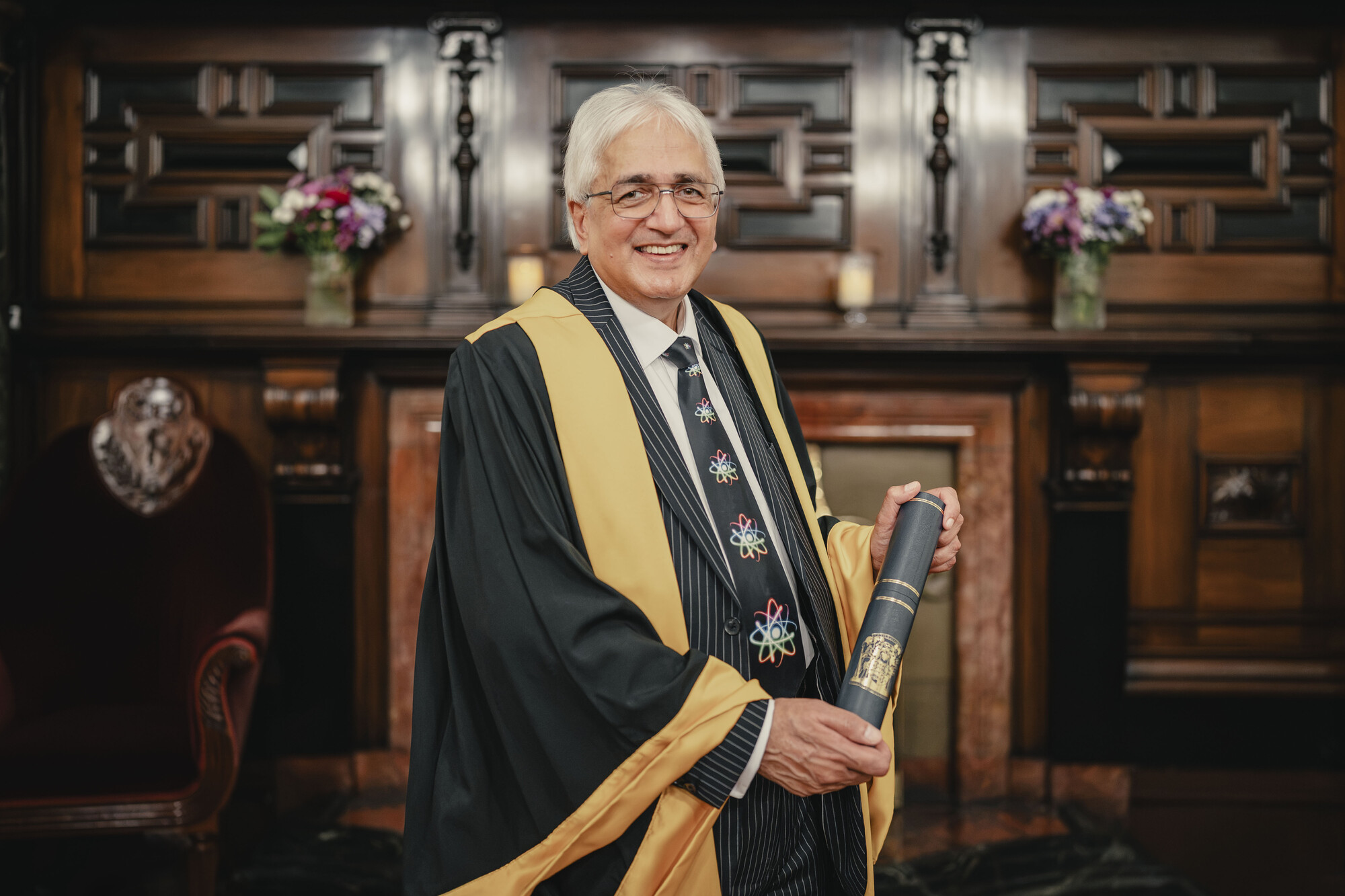 Professor Sir Alimuddin Zumla with his Honorary Fellowship